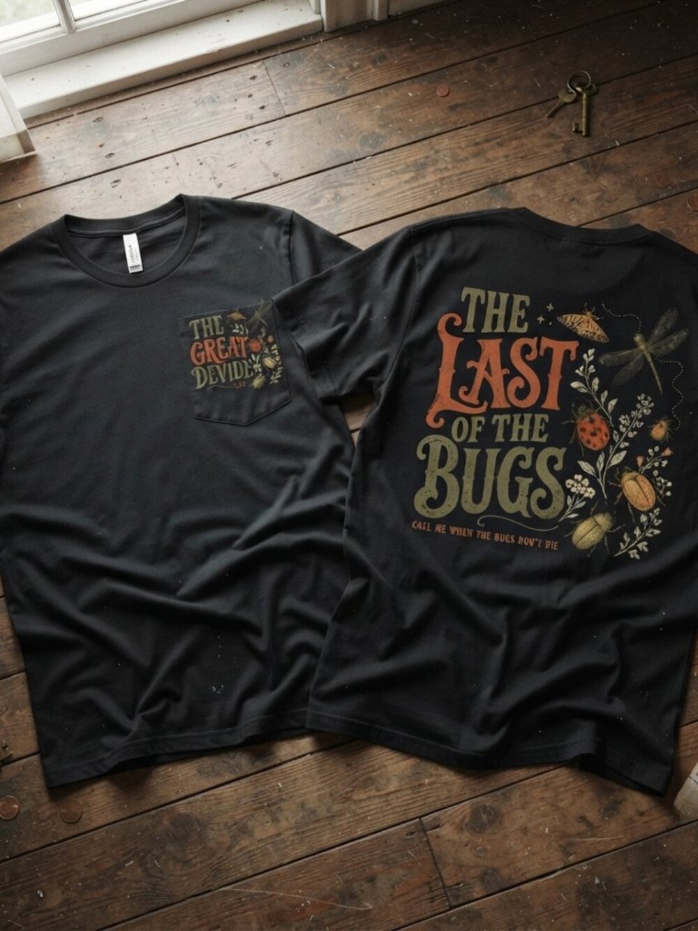 The Last Of The Bugs Graphic Pocket T-Shirt Natrure Aesthetic